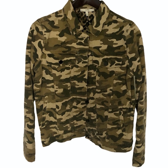 M.N.I Los Angelos Camo Jean Jacket. NWT Size Small - Picture 1 of 9